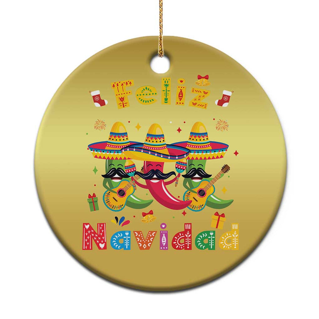 Mexico Xmas Christmas Ornament Feliz Navidad Mexican Fiesta Hot Pepper Guitar Party TS09 Print Your Wear