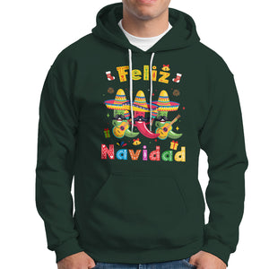 Feliz Navidad Mexican Fiesta Hot Pepper Guitar Party Hoodie TS09 Dark Forest Green Printyourwear