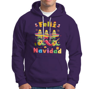 Feliz Navidad Mexican Fiesta Hot Pepper Guitar Party Hoodie TS09 Purple Printyourwear