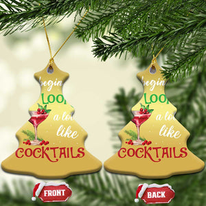 Funny Xmas Party Christmas Ornament It's Beginning To Look A Lot Like Cocktails TS09 Christmas Tree Gold Print Your Wear