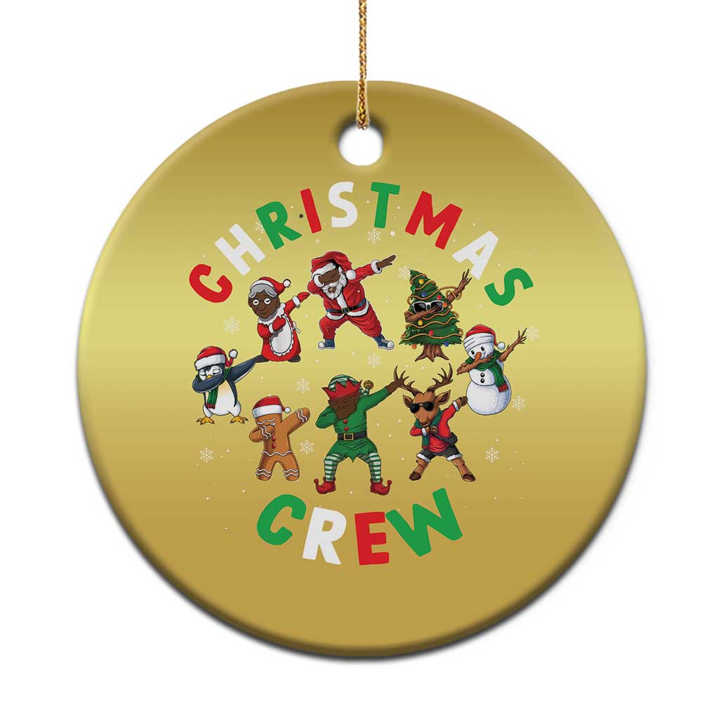 Xmas Crew Christmas Ornament Black African American Santa Reindeer Snowman Dabbing TS09 Print Your Wear