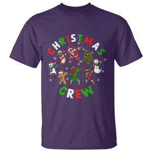 Christmas Crew Black African American Santa Reindeer Snowman Dabbing T Shirt TS09 Purple Printyourwear