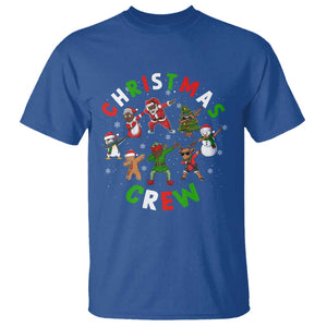 Christmas Crew Black African American Santa Reindeer Snowman Dabbing T Shirt TS09 Royal Blue Printyourwear