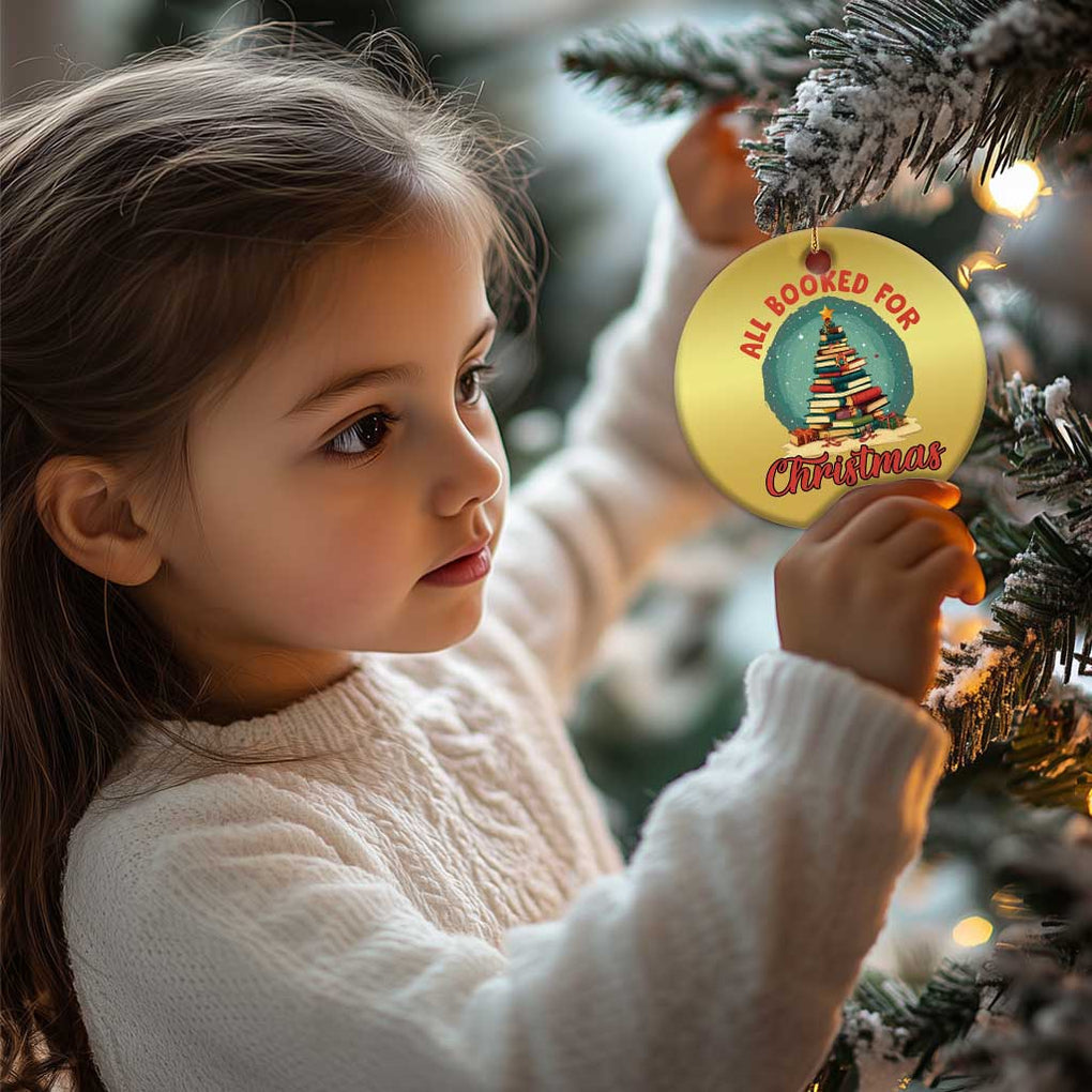 Xmas Book Lover Christmas Ornament All Booked For Christmas Tree Bookaholic TS09 Print Your Wear