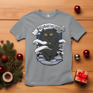 Icelandic Christmas T Shirt Yule Cat Jolakotturinn Xmas Eve TS09 Sport Gray Printyourwear