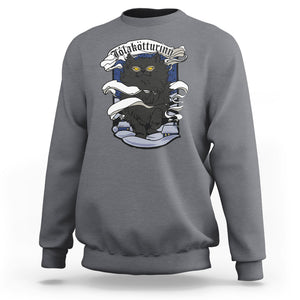 Icelandic Christmas Sweatshirt Yule Cat Jolakotturinn Xmas Eve TS09 Charcoal Printyourwear