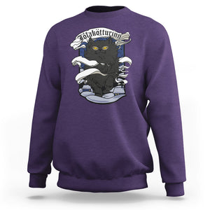 Icelandic Christmas Sweatshirt Yule Cat Jolakotturinn Xmas Eve TS09 Purple Printyourwear