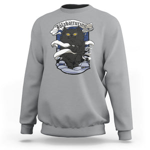 Icelandic Christmas Sweatshirt Yule Cat Jolakotturinn Xmas Eve TS09 Sport Gray Printyourwear