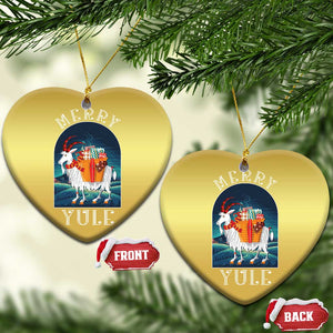 Yule Goat Christmas Ornament Jul Nordic Yuletide TS09 Heart Gold Print Your Wear