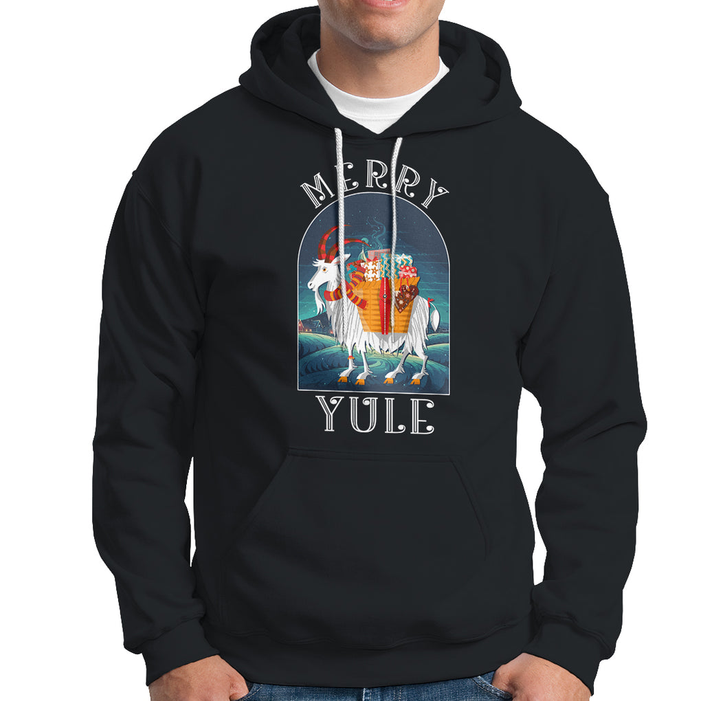 Yule Goat Jul Nordic Yuletide Merry Christmas Hoodie TS09 Black Printyourwear