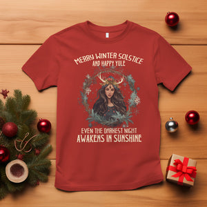 Merry Winter Solstice And Happy Yule Fairy Awakens In Sunshine T Shirt TS09 Red Printyourwear