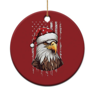 Patriotic Xmas Christmas Ornament Santa Bald Eagle USA Flag Xmas TS09 Print Your Wear