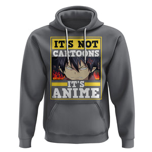 It's Not Cartoons It's Anime Hoodie Angry Eyes Japanese Manga TS09 Charcoal Printyourwear