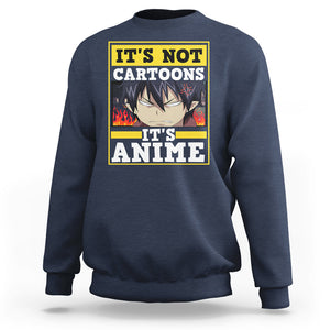 It's Not Cartoons It's Anime Sweatshirt Angry Eyes Japanese Manga TS09 Navy Printyourwear