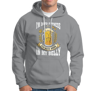 Funny Drinking Hoodie I'm Into Fitness Fit'ness Beer in My Belly TS09 Sport Gray Printyourwear