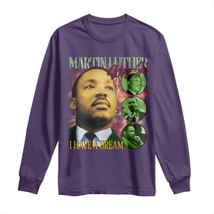 Martin Luther King Jr Long Sleeve Shirt I Have A Dream MLK Day Black History TS09 Purple Print Your Wear