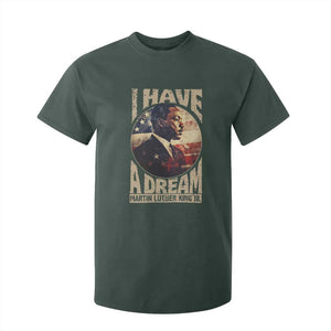 Martin Luther King Jr T Shirt For Kid I Have A Dream American Flag MLK Day Black History TS09 Dark Forest Green Print Your Wear