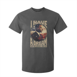 Martin Luther King Jr T Shirt For Kid I Have A Dream American Flag MLK Day Black History TS09 Dark Heather Print Your Wear