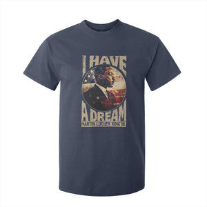 Martin Luther King Jr T Shirt For Kid I Have A Dream American Flag MLK Day Black History TS09 Navy Print Your Wear