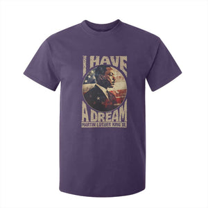 Martin Luther King Jr T Shirt For Kid I Have A Dream American Flag MLK Day Black History TS09 Purple Print Your Wear