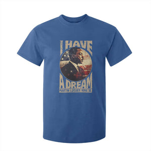 Martin Luther King Jr T Shirt For Kid I Have A Dream American Flag MLK Day Black History TS09 Royal Blue Print Your Wear