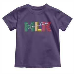 Martin Luther King Jr Day Toddler T Shirt I Have A Dream Black History TS09 Purple Print Your Wear