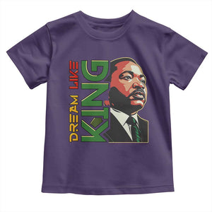 Martin Luther King Jr Toddler T Shirt Dream Like King MLK Day Black History TS09 Purple Print Your Wear