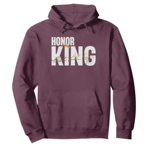 Martin Luther King Jr Day Hoodie Honoring The King MLK TS09 Maroon Print Your Wear