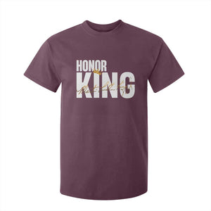 Martin Luther King Jr Day T Shirt For Kid Honoring The King MLK TS09 Maroon Print Your Wear