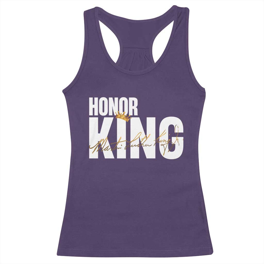 Martin Luther King Jr Day Racerback Tank Top Honoring The King MLK TS09 Purple Print Your Wear