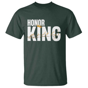 Martin Luther King Jr Day T Shirt Honoring The King MLK TS09 Dark Forest Green Print Your Wear