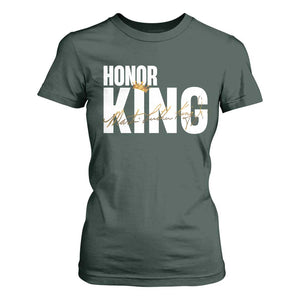 Martin Luther King Jr Day T Shirt For Women Honoring The King MLK TS09 Dark Forest Green Print Your Wear