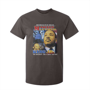 Martin Luther King Jr T Shirt For Kid His Dream Is My Dream American Flag MLK Day Black HIstory TS09 Dark Chocolate Print Your Wear