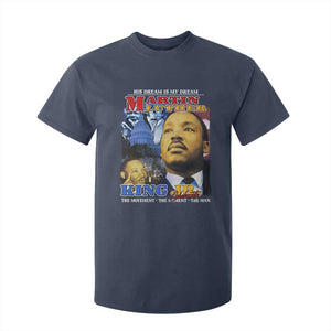 Martin Luther King Jr T Shirt For Kid His Dream Is My Dream American Flag MLK Day Black HIstory TS09 Navy Print Your Wear