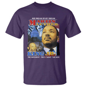 Martin Luther King Jr T Shirt His Dream Is My Dream American Flag MLK Day Black HIstory TS09 Purple Print Your Wear