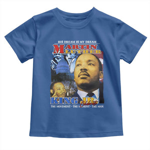 Martin Luther King Jr Toddler T Shirt His Dream Is My Dream American Flag MLK Day Black HIstory TS09 Royal Blue Print Your Wear