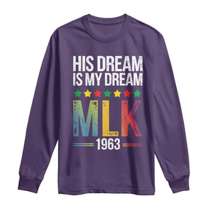 Martin Luther King Jr Long Sleeve Shirt His Dream Is My Dream 1963 Black History TS09 Purple Print Your Wear