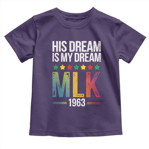 Martin Luther King Jr Toddler T Shirt His Dream Is My Dream 1963 Black History TS09 Purple Print Your Wear