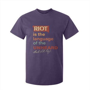 Martin Luther King Jr T Shirt For Kid A Riot Is The Language Of The Unheard TS09 Purple Print Your Wear