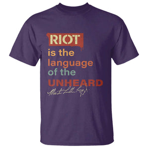 Martin Luther King Jr T Shirt A Riot Is The Language Of The Unheard TS09 Purple Print Your Wear