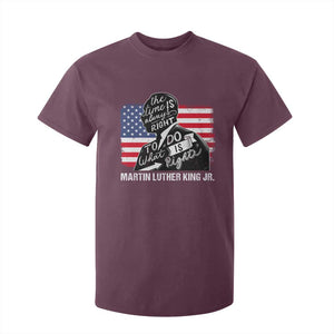 Martin Luther King Jr T Shirt For Kid The Time Is Always Right To Do What Is Right TS09 Maroon Print Your Wear