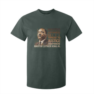 Martin Luther King Jr T Shirt For Kid Injustice Anywhere Is A Threat To Justice Everywhere TS09 Dark Forest Green Print Your Wear