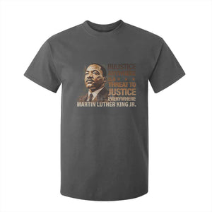 Martin Luther King Jr T Shirt For Kid Injustice Anywhere Is A Threat To Justice Everywhere TS09 Dark Heather Print Your Wear