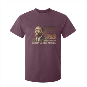 Martin Luther King Jr T Shirt For Kid Injustice Anywhere Is A Threat To Justice Everywhere TS09 Maroon Print Your Wear