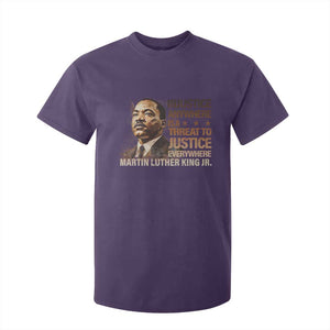 Martin Luther King Jr T Shirt For Kid Injustice Anywhere Is A Threat To Justice Everywhere TS09 Purple Print Your Wear