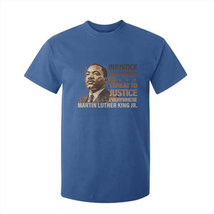 Martin Luther King Jr T Shirt For Kid Injustice Anywhere Is A Threat To Justice Everywhere TS09 Royal Blue Print Your Wear