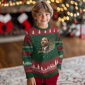 Martin Luther King Jr Ugly Christmas Sweater Injustice Anywhere Is A Threat To Justice Everywhere