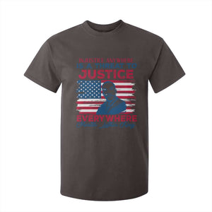 Martin Luther King Jr Day T Shirt For Kid Injustice anywhere Is A Threat To Justice Everywhere TS09 Dark Chocolate Print Your Wear