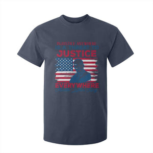 Martin Luther King Jr Day T Shirt For Kid Injustice anywhere Is A Threat To Justice Everywhere TS09 Navy Print Your Wear