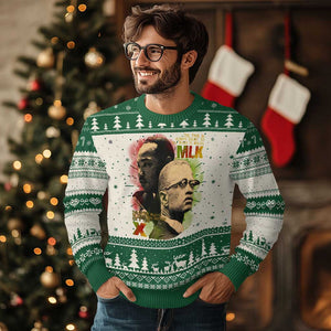 Martin Luther King Jr Malcolm X Ugly Christmas Sweater The Time Is Always Right Prepare For Future Today